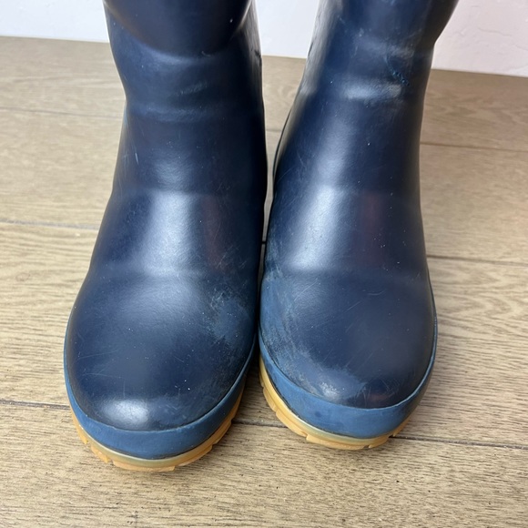 Joules Navy Blue Rubber Kids Wellingtons Rain Boots Sz 13 - Picture 5 of 13